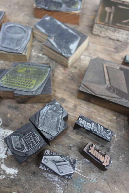 Collection Vintage Printing Blocks - Kernow Furniture