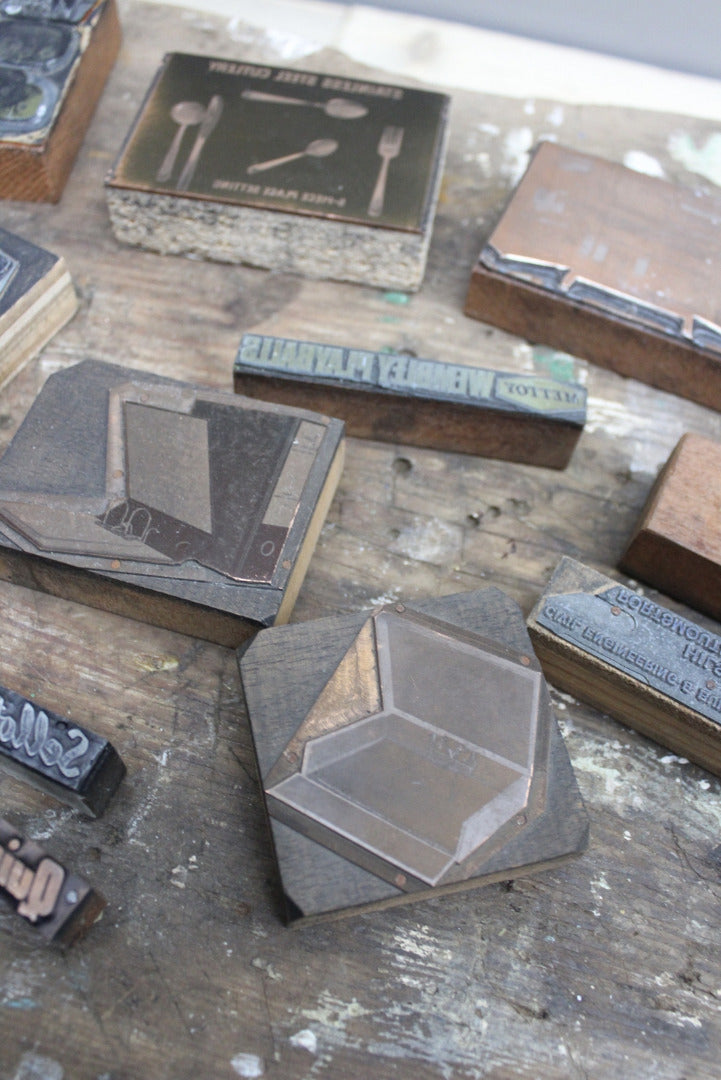 Collection Vintage Printing Blocks - Kernow Furniture