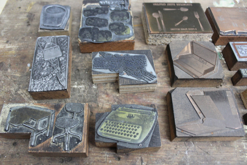 Collection Vintage Printing Blocks - Kernow Furniture