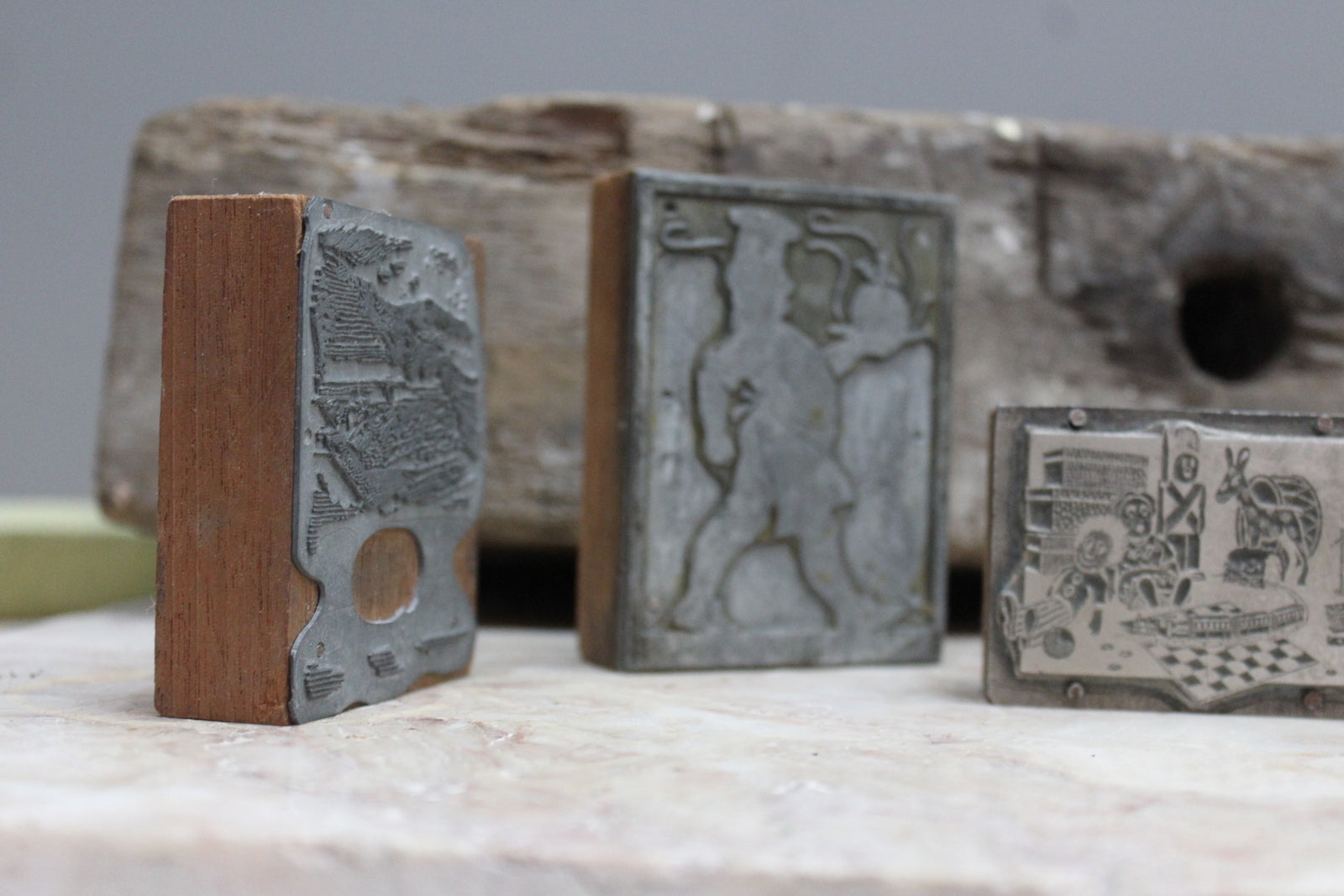 Vintage Printing Blocks - Kernow Furniture