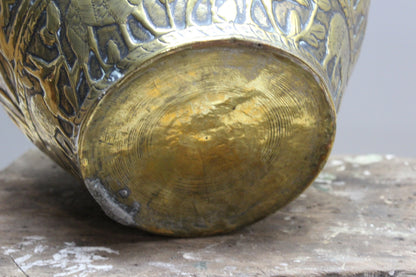 Large Brass Eastern Planter - Kernow Furniture