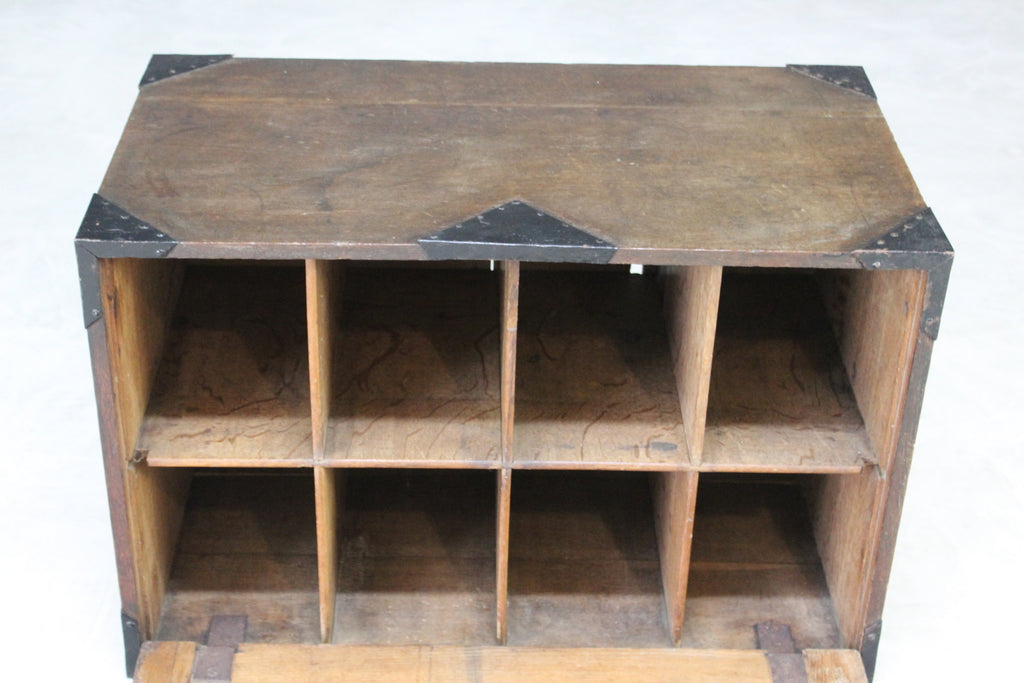 Antique Oak Metal Bound Chest - Kernow Furniture