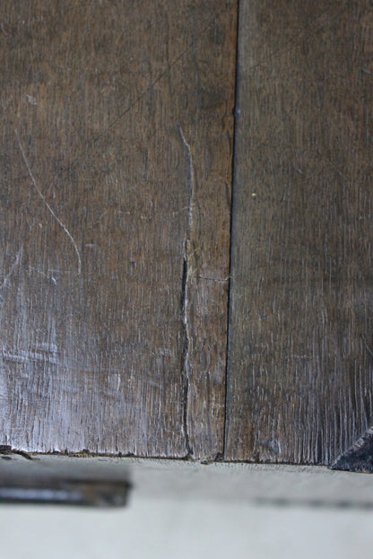 Antique Oak Metal Bound Chest - Kernow Furniture