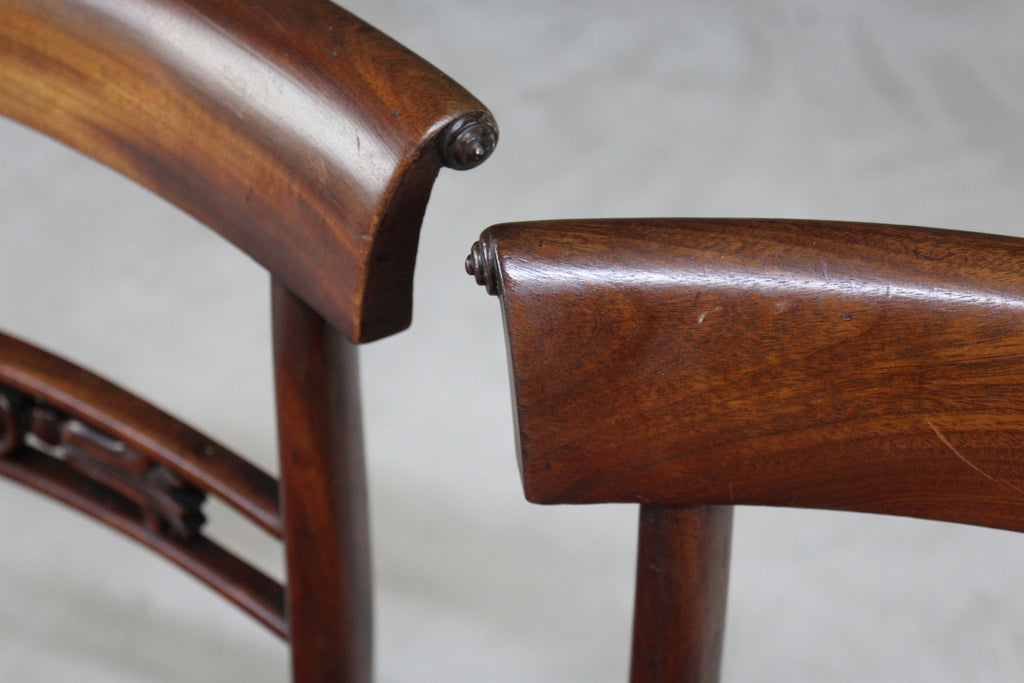 Pair Antique Mahogany Dining Chairs - Kernow Furniture