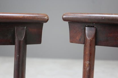 Pair Antique Mahogany Dining Chairs - Kernow Furniture