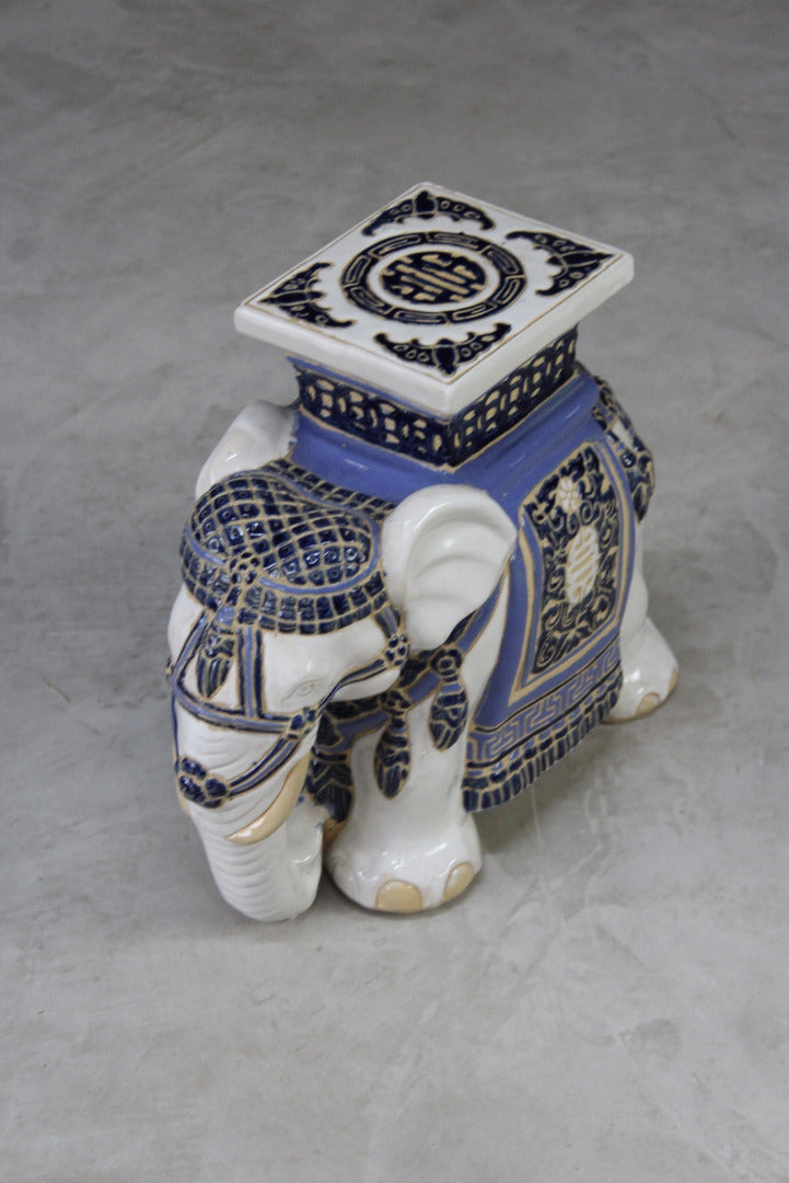 Ceramic Elephant Plant Stand - Kernow Furniture