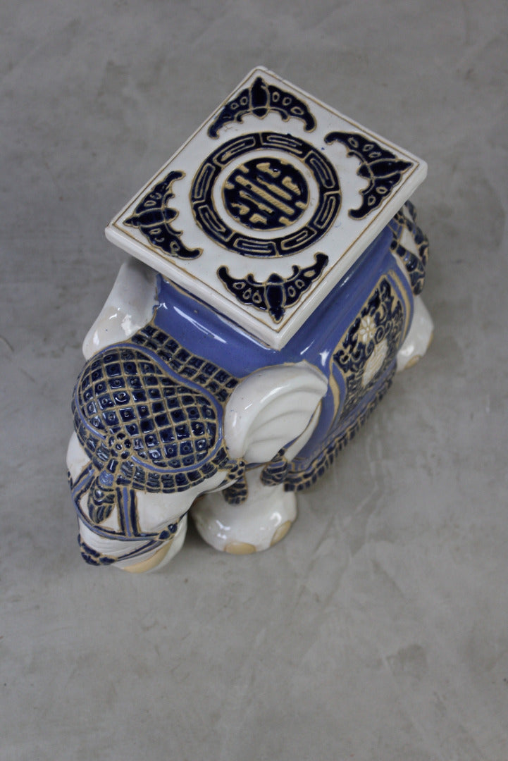 Ceramic Elephant Plant Stand - Kernow Furniture