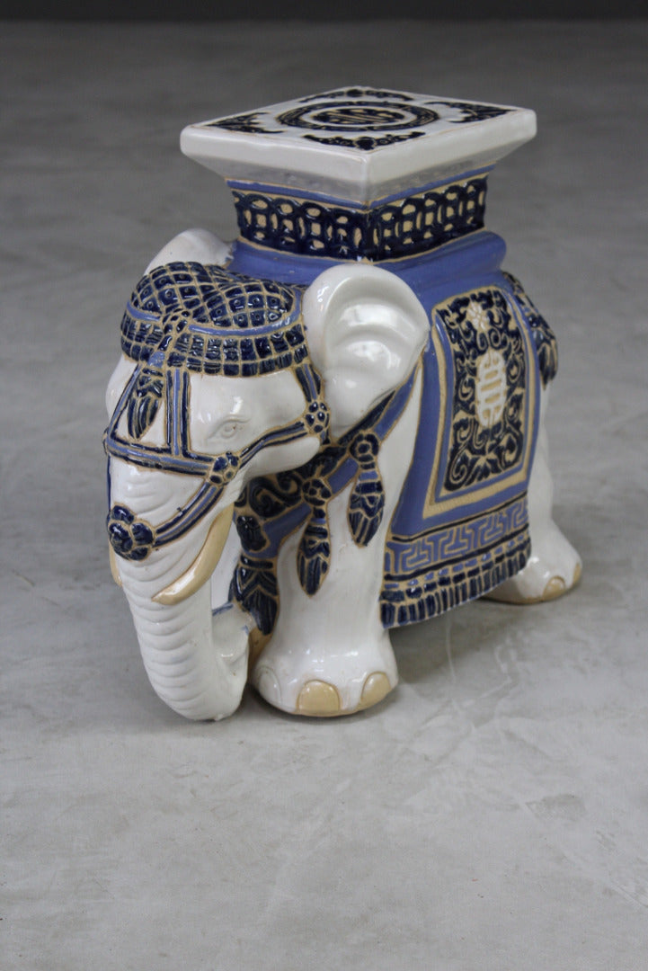 Ceramic Elephant Plant Stand - Kernow Furniture