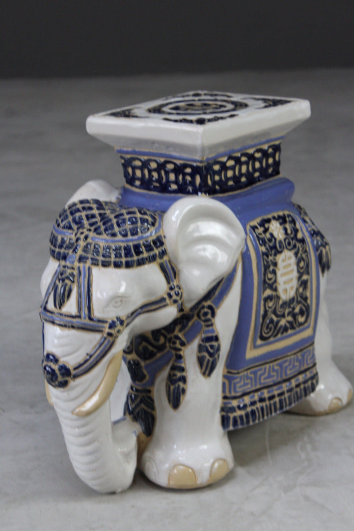 Ceramic Elephant Plant Stand - Kernow Furniture