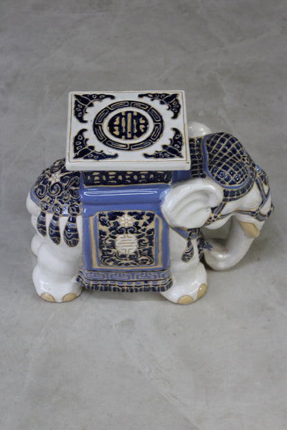 Ceramic Elephant Plant Stand - Kernow Furniture