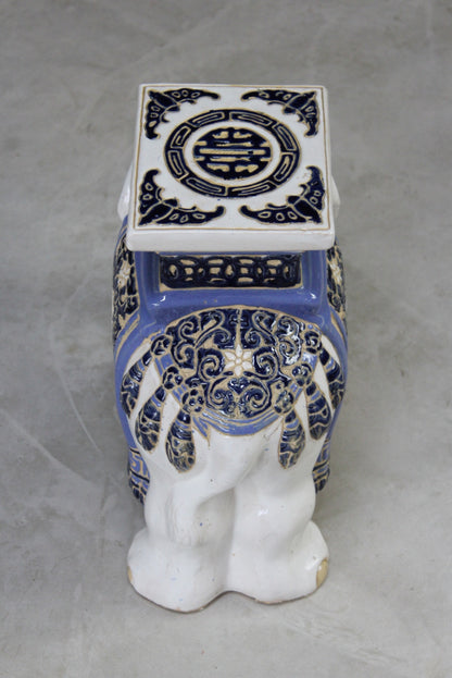 Ceramic Elephant Plant Stand - Kernow Furniture