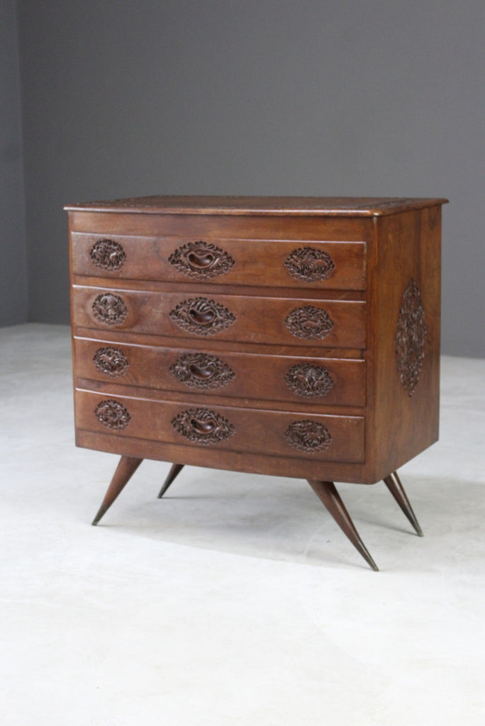 Carved Eastern Chest of Drawers - Kernow Furniture