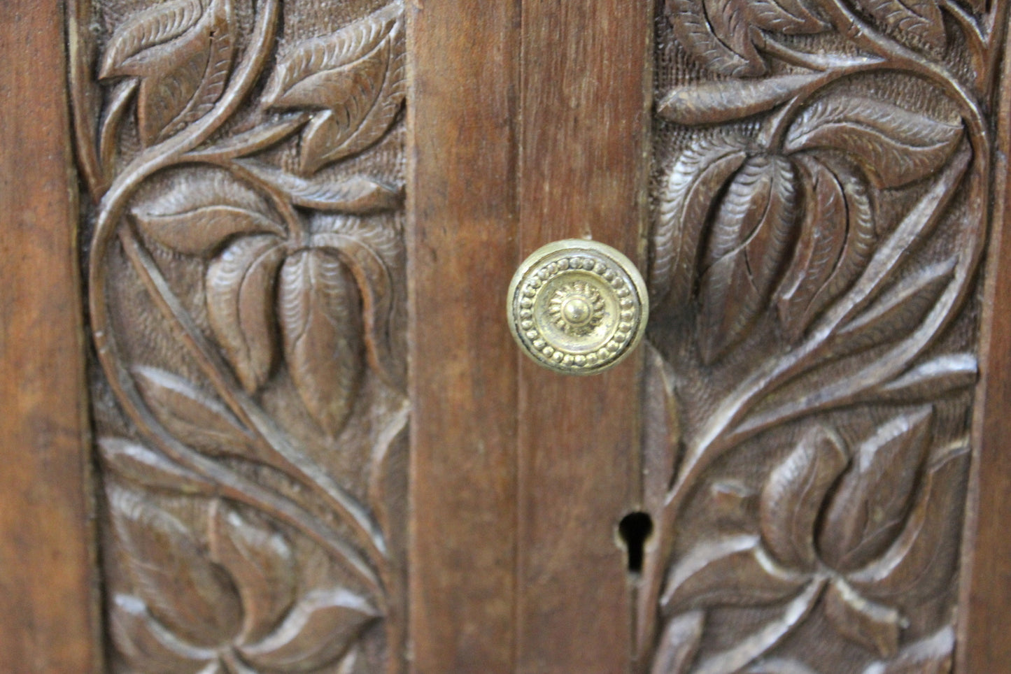 Small Eastern Carved Cabinet - Kernow Furniture