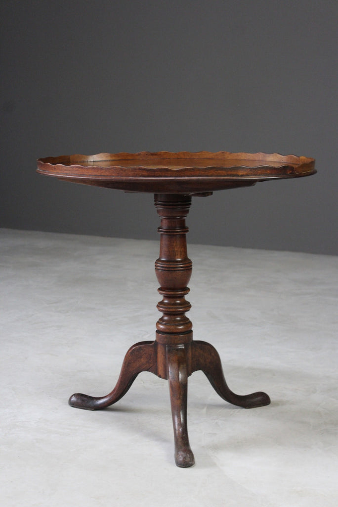 Antique Mahogany Oval Tilt Top Occasional Table - Kernow Furniture