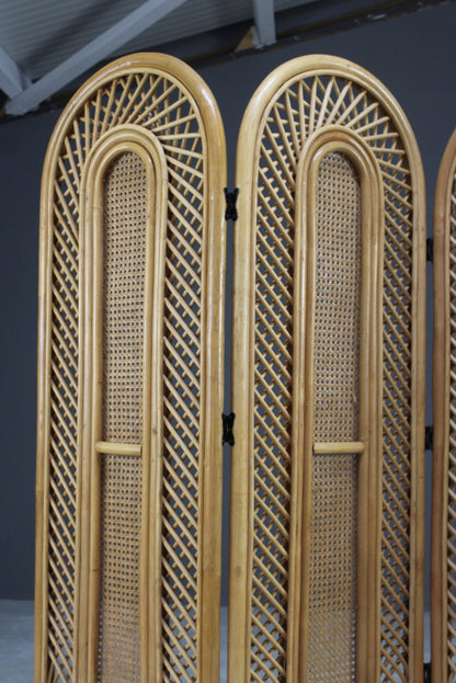 Retro Cane Folding Dressing Screen - Kernow Furniture