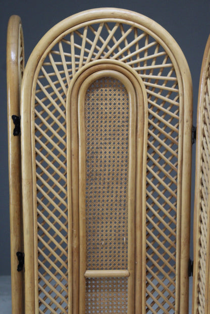 Retro Cane Folding Dressing Screen - Kernow Furniture