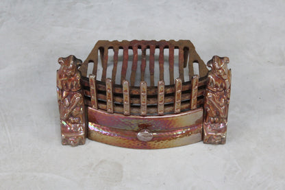 Vintage Lustre Fire Grate - Kernow Furniture