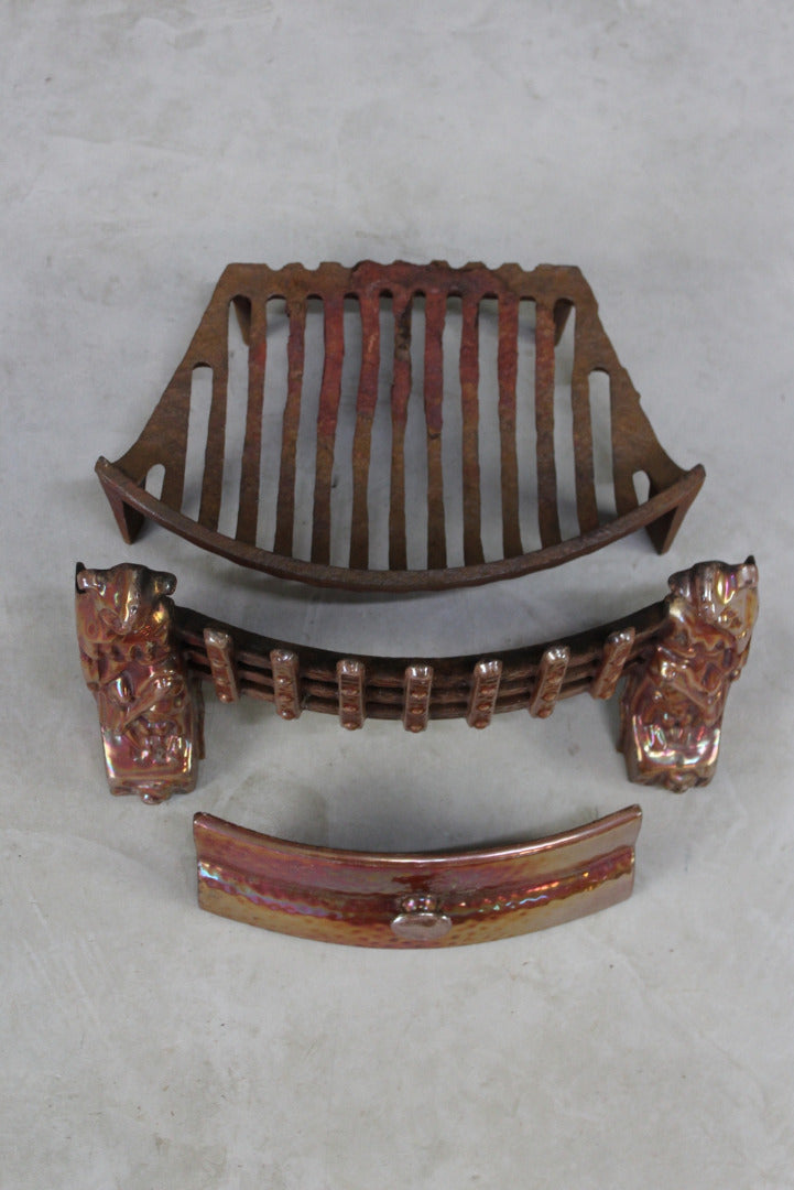 Vintage Lustre Fire Grate - Kernow Furniture