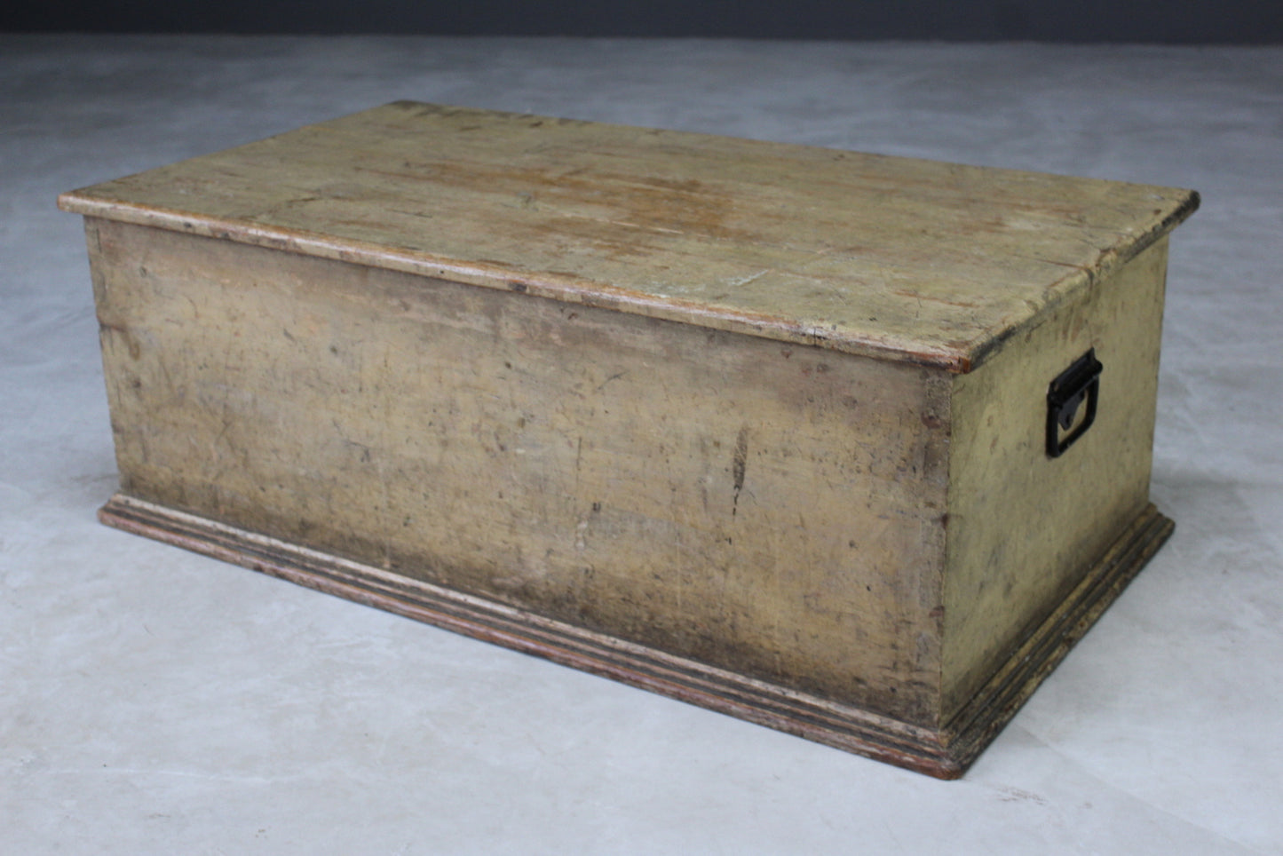 Vintage Rustic Painted Pine Box - Kernow Furniture