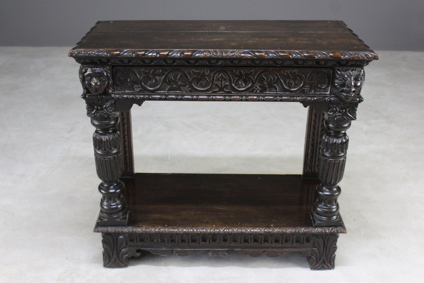 Antique Oak Side Table - Kernow Furniture