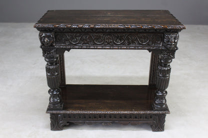 Antique Oak Side Table - Kernow Furniture