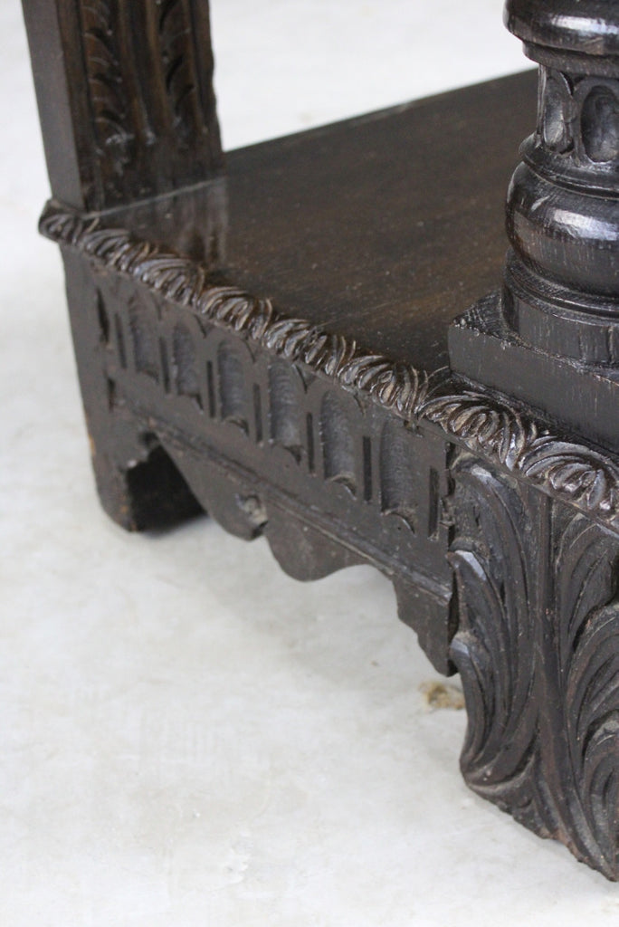 Antique Oak Side Table - Kernow Furniture