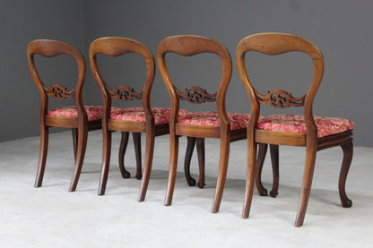 Set 4 Victorian Style Dining Chairs - Kernow Furniture