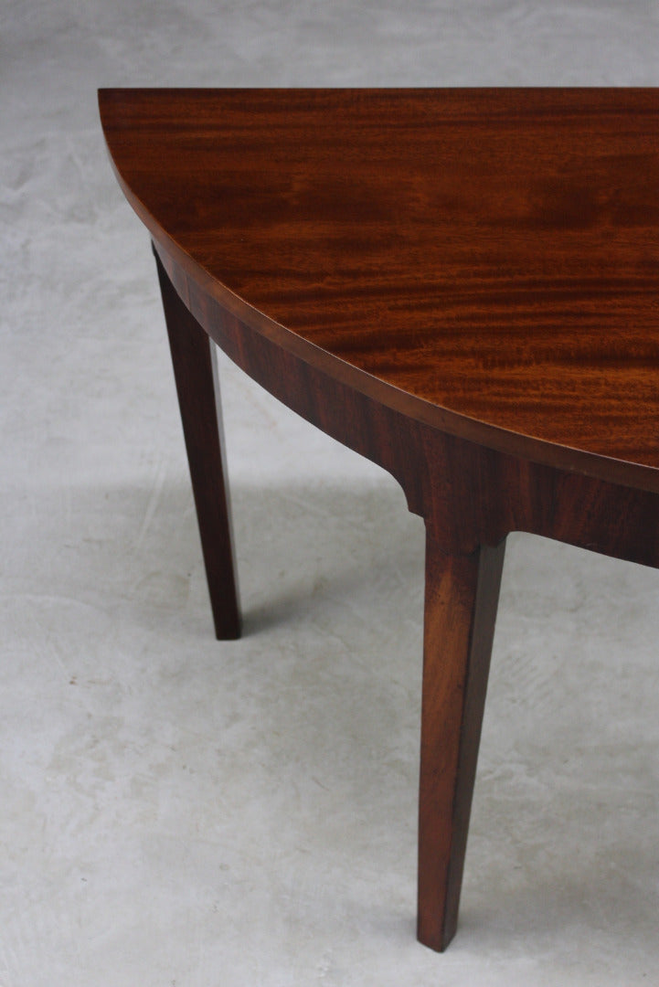 Antique Mahogany Demi Lune Side Table - Kernow Furniture