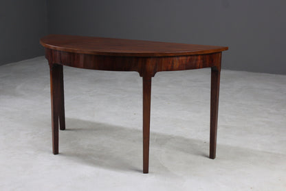 Antique Mahogany Demi Lune Side Table - Kernow Furniture