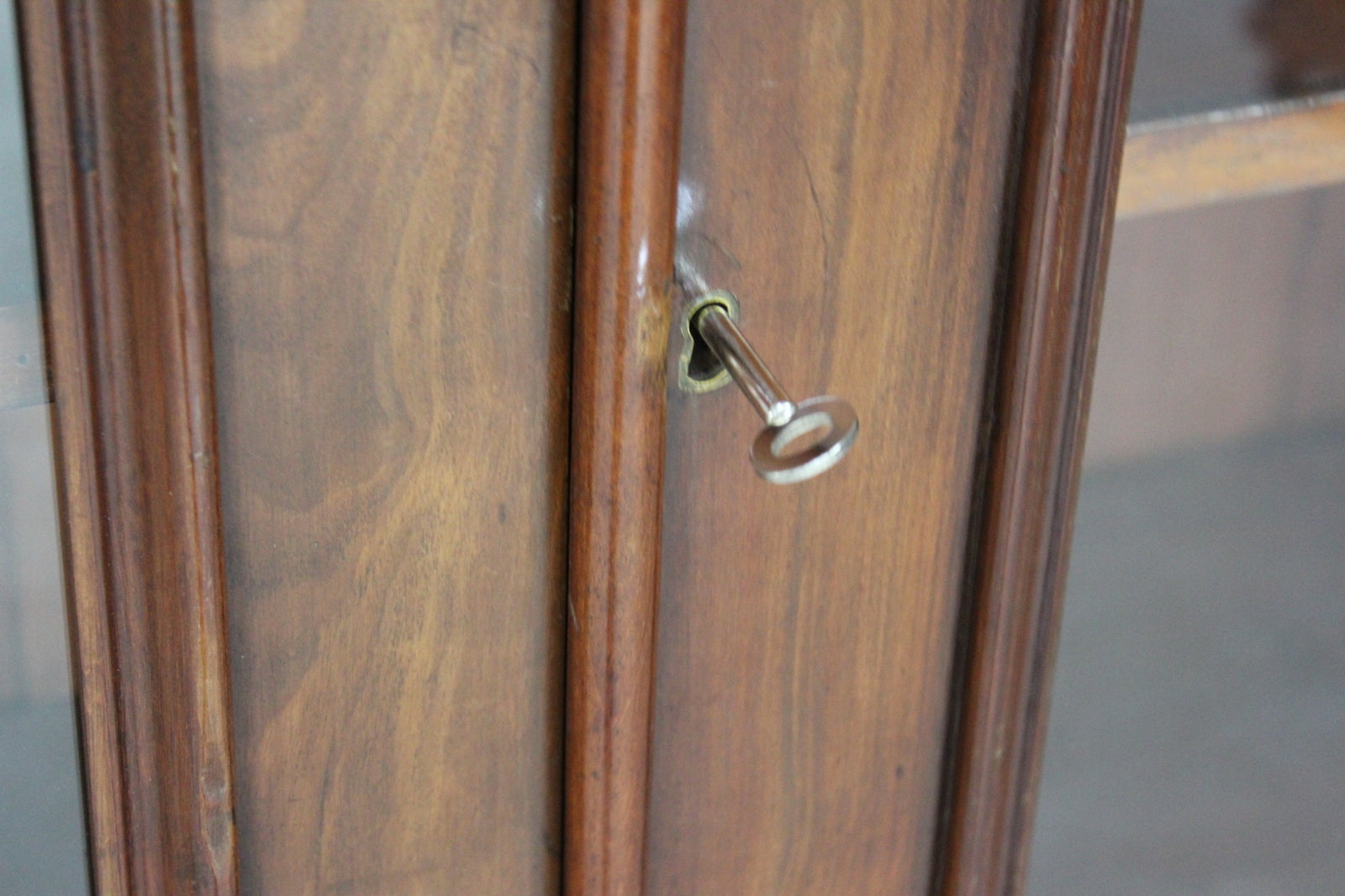 Antique Mahogany Glazed Bookcase - Kernow Furniture