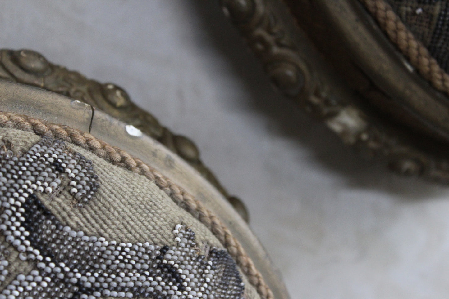 Pair Beaded Footstools - Kernow Furniture