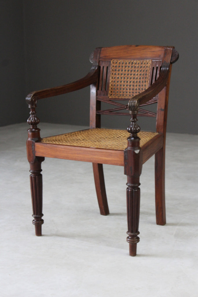 Anglo Indian Padouk Armchair - Kernow Furniture