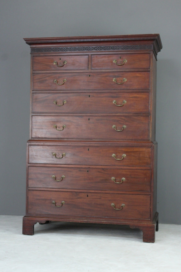 Antique Mahogany Chest on Chest - Kernow Furniture