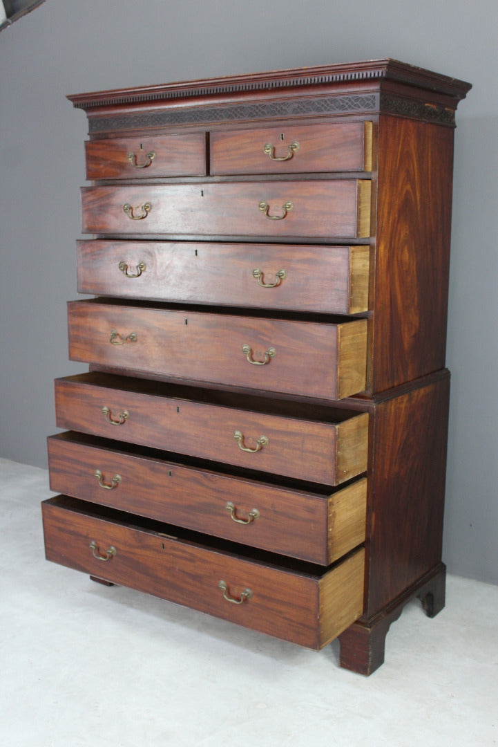 Antique Mahogany Chest on Chest - Kernow Furniture