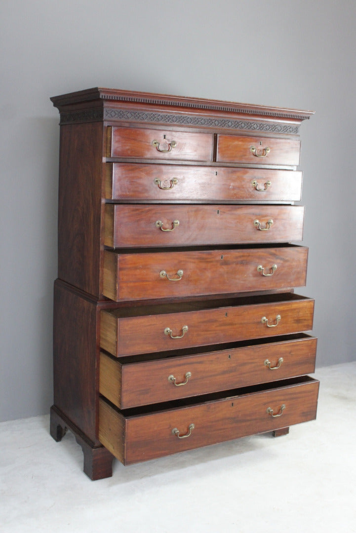 Antique Mahogany Chest on Chest - Kernow Furniture