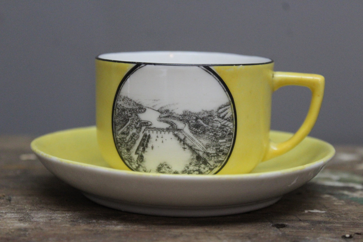 Vintage Looe Cup & Saucer - Kernow Furniture