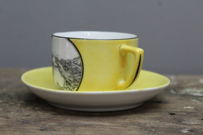 Vintage Looe Cup & Saucer - Kernow Furniture