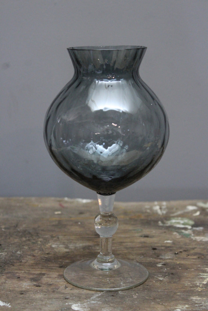 Black Glass Vase - Kernow Furniture