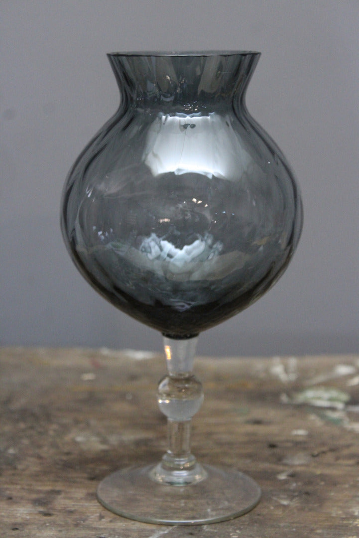 Black Glass Vase - Kernow Furniture
