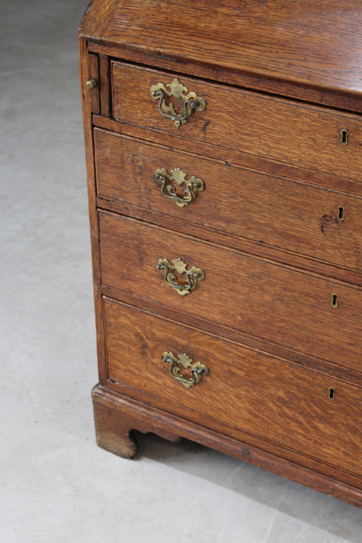 Antique Oak Bureau - Kernow Furniture