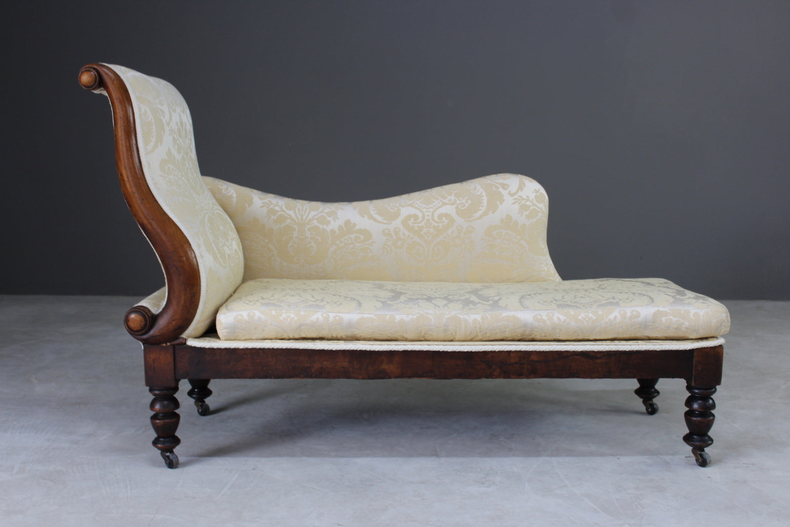 Antique Upholstered Chaise Longue - Kernow Furniture