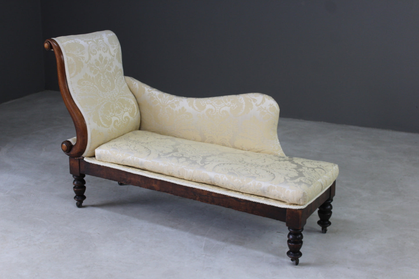 Antique Upholstered Chaise Longue - Kernow Furniture