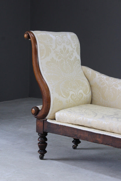 Antique Upholstered Chaise Longue - Kernow Furniture