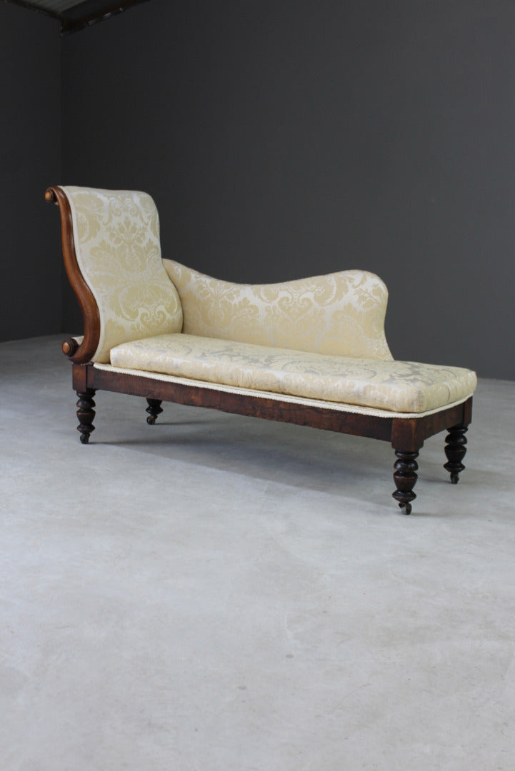 Antique Upholstered Chaise Longue - Kernow Furniture