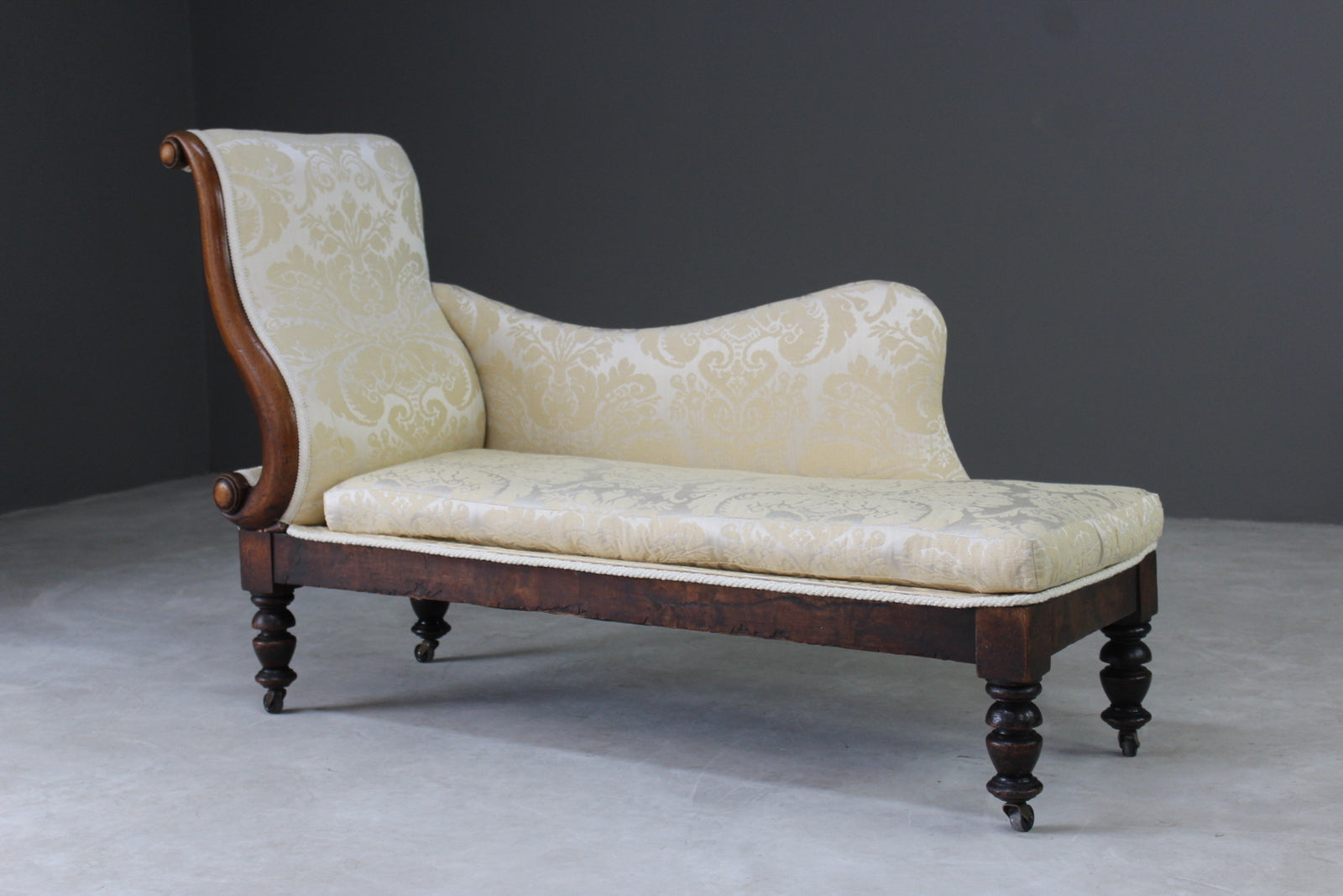Antique Upholstered Chaise Longue - Kernow Furniture