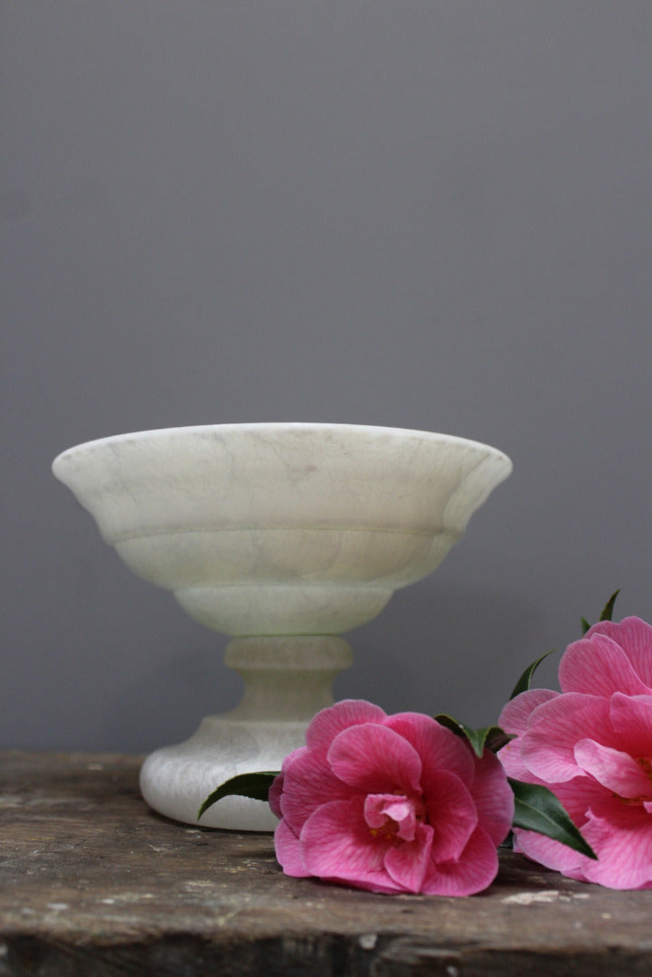 Alabaster Round Stemmed Centrepiece Bowl - Kernow Furniture