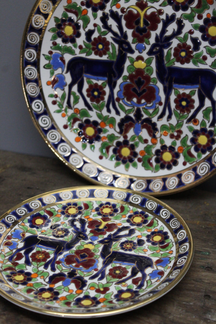 Pair Faros Keramik Decorative Plates - Kernow Furniture