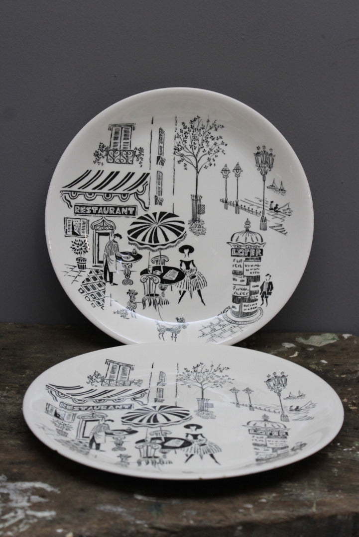 Pair Alfred Meakin Parisienne Dinner Plates - Kernow Furniture