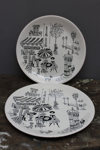 Pair Alfred Meakin Parisienne Dinner Plates - Kernow Furniture