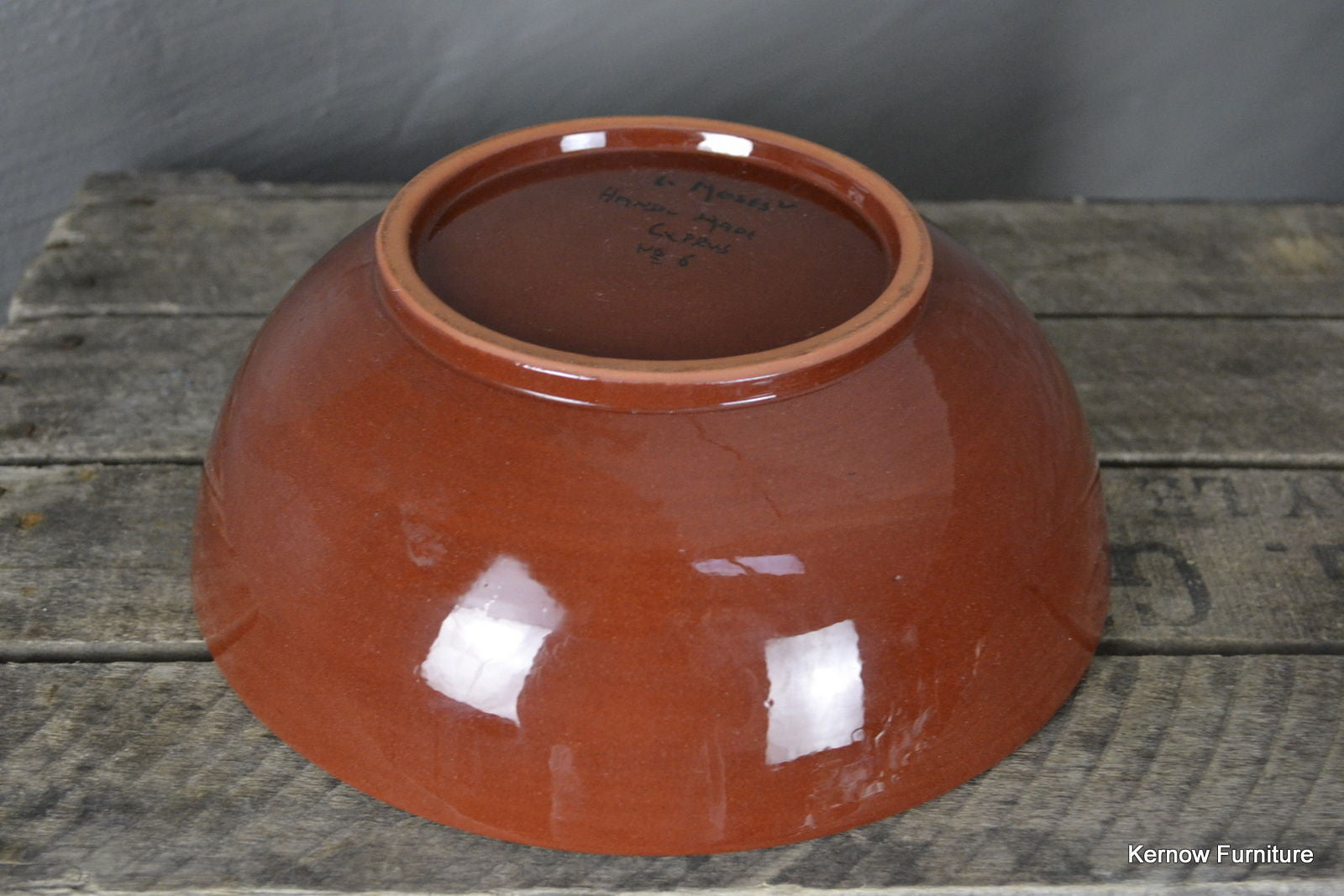 Vintage Earthenware Bowl Cyprus - Kernow Furniture